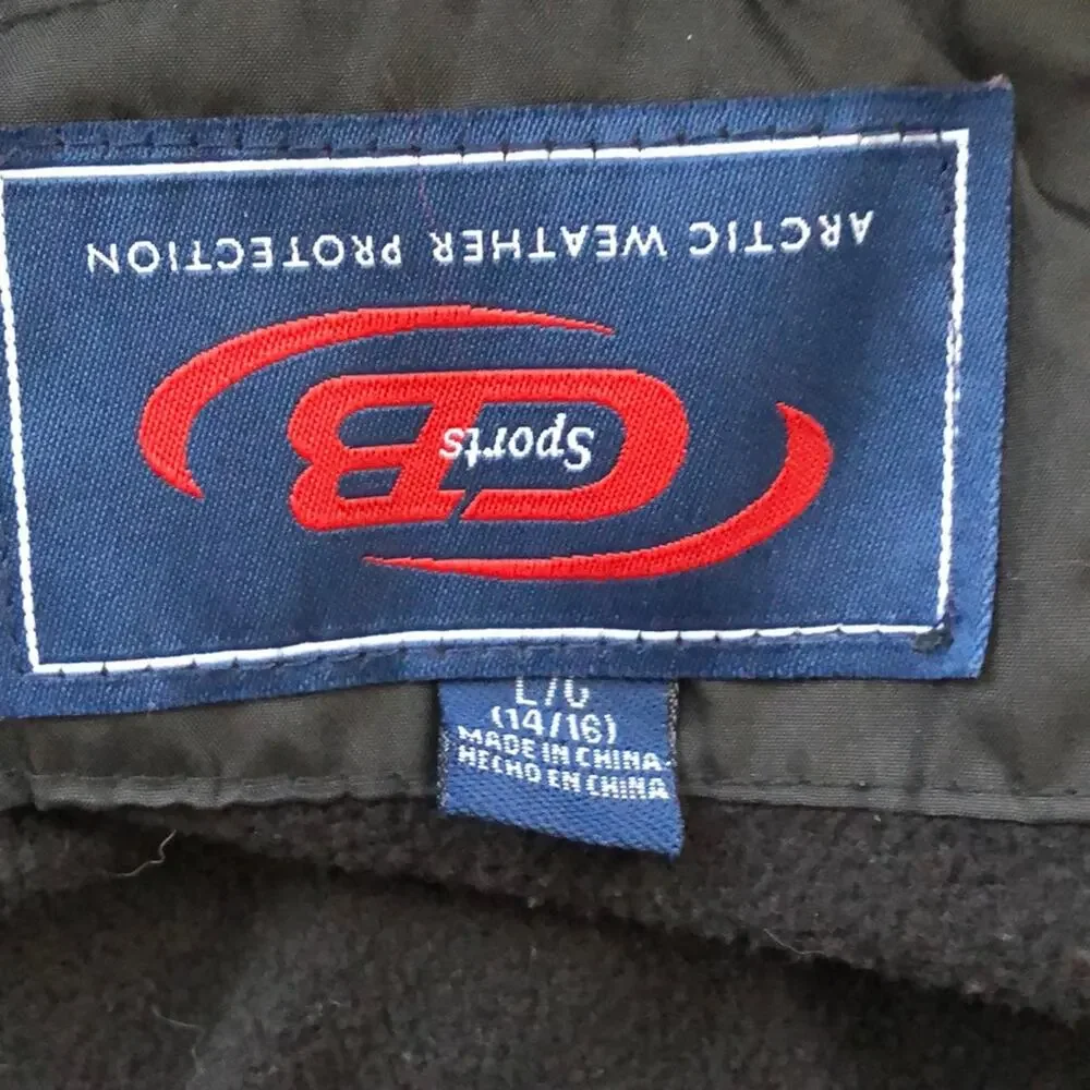 Kid's Very Warm Black Winter Puffer Jacket Size XL